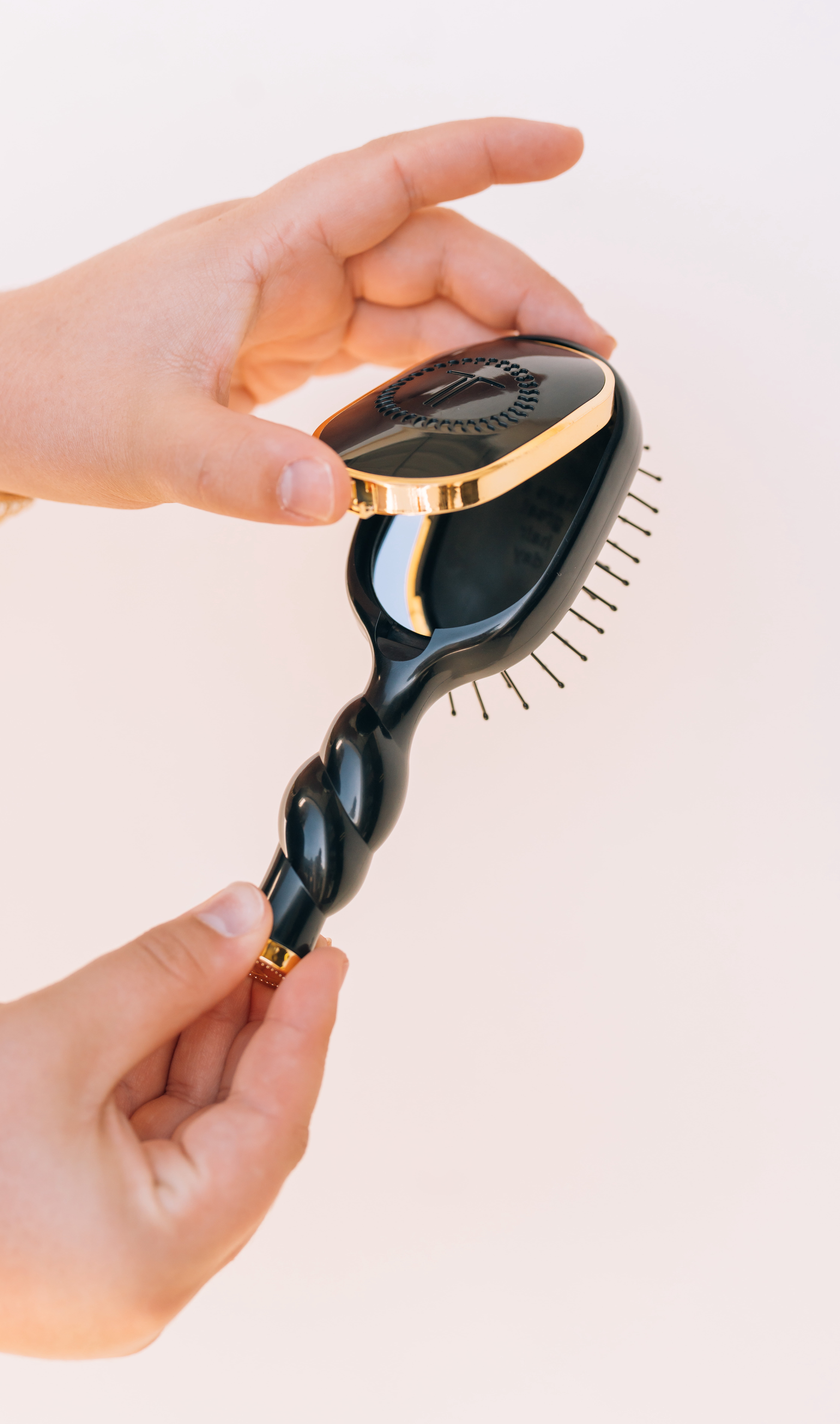 Teleties Detangler Mini Hair Brush, Black
