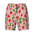thumbnail image 4 of Lsque Mens Swim Trunks Strawberries Pattern - Bathing Suit Compression Liner - Beach Swim Shorts Swimwear - (S-3XL) - Stretch Quick Dry -Large, 4 of 9