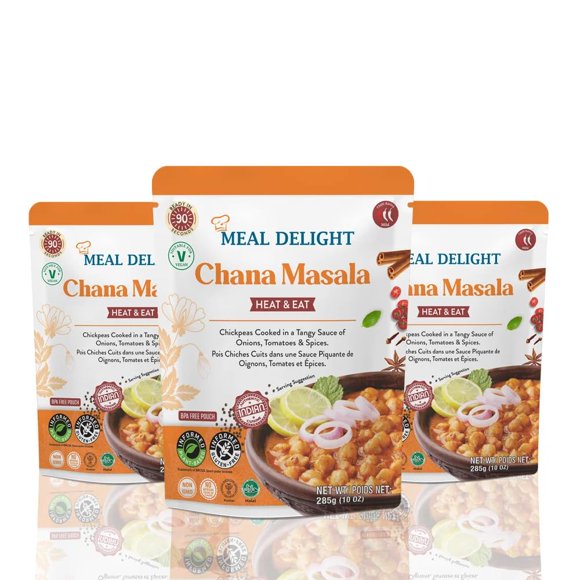Meal Delight Pois Chiches à la Punjabie, Lot de 3, 285 g (Chana Masala)