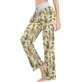 thumbnail image 4 of FREEAMG Chic Pattern Floral Drawstring Lounge Wide Leg Pajama Sleepwear Bottom, 4 of 6