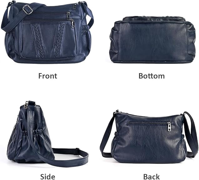 Verstarlin Crossbody Bags For Women Pocketbooks Soft PU Leather Purses and Handbags Multi Pocket Shoulder Bag