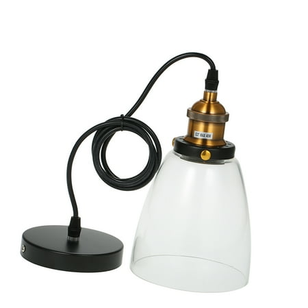 

Tomshine Glass Pendant Light Lamp Retro Vintage E27 Bulb Base Socket Simple Compact Design for Restaurant Living Room Cafe Shop Bedroom
