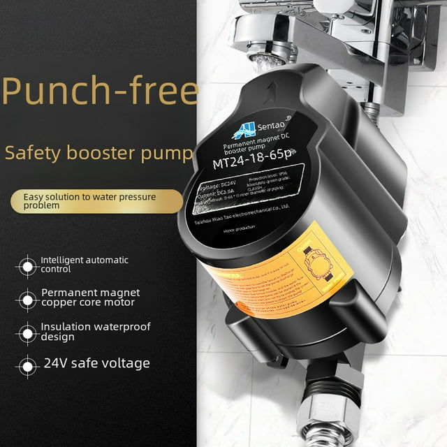 24V DC Energy-Efficient Automatic Pressure-Boosting Mini Water Pump for Home Use – Quiet Operation, Compact Design, Compatible with Solar Hot Water Systems, Ideal for Showers and Pipeline