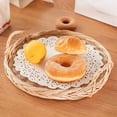 thumbnail image 5 of Rattan Storage Tray Wicker Bread Basket Round Basket with Handle Bread Fruit Food Breakfast Display Basket Home Storage Supplies Natural color, 5 of 6