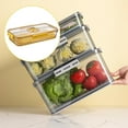 thumbnail image 3 of GROWTH TANK Food Storage Containers with Lids - Food Containers Meal Prep Plastic Containers Yellow 32.5x17.5x6.3, 3 of 7