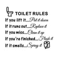 thumbnail image 2 of Toilet Rules Bathroom Removable Wall Sticker Vinyl Art Decals DIY Home Decor, 2 of 6