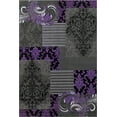 thumbnail image 2 of Handcraft Rugs - Purple, Gray, Silver, Black, Abstract Area Rug Modern Contemporary Floral and Patchwork Geometric Design, 2 of 9