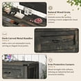 thumbnail image 3 of ANPOO 63 Inch Wide Rustic Farmhouse 12 Drawer Dresser, Vintage Wood Chest with Built-in Multi Power Outlet, Wood Dresser for Bedroom, Living Room, Hallway, 3 of 8