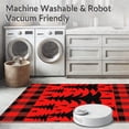 thumbnail image 5 of ODIKA 2'x3' Machine Washable Non-Slip Area Rug, Rustic Pine Checkered Yuletide Decorative Accent High Traffic Rug with Pad, Red, 651828, 5 of 8