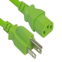 SANOXY Cables and Adapters; 6ft 18 AWG Universal Power Cord IEC320 C13 to NEMA 5-15P, Green