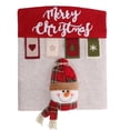 thumbnail image 1 of 3D Christmas Chair Back Covers, Santa Claus Snowman Reindeer Xmas Dinner Chair Covers for Dining Room Holiday Party Decor, 1 of 8