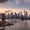 Brooklyn Dusk, variant on Elephant Stock Ah New York Wall Art - Horizontal Multi Panel Canvas - 5 Pieceliving Room Wall Decor - Photography City Multi Panel - Gray And Browndecor By Assaf Frank - 94" x 48"