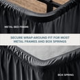 thumbnail image 5 of Bare Home Adjustable Wrap Around Bed Skirt - 15 Inch Drop - Easy Fit - Ruffle Pleats - Queen, Black, 5 of 10