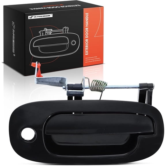 A-Premium Front Right Passenger Side Exterior Door Handle with Keyhole Compatible with Dodge Durango 1998-2001, Dakota 2000-2001, Smooth Black