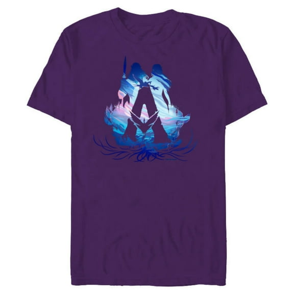 Avatar: The Way of Water Avatar A Logo Banshee Illustrated - Short Sleeve Blended T-Shirt for Adults - Customized-Berry Snow Heather