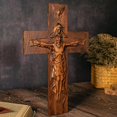 thumbnail image 3 of Holy Trinity Cross with Wooden Design and Holy Scriptures P2O4, 3 of 8