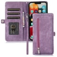 thumbnail image 1 of Flip Case Cover for Samsung Galaxy A22 5G Case, Multi-Card Zipper Wallet Phone Case Leather Folio Flip Wallet Magnetic Wallet Case Phone Cover Case for Samsung Galaxy A22 5G Phone Back Cover,Purple, 1 of 8