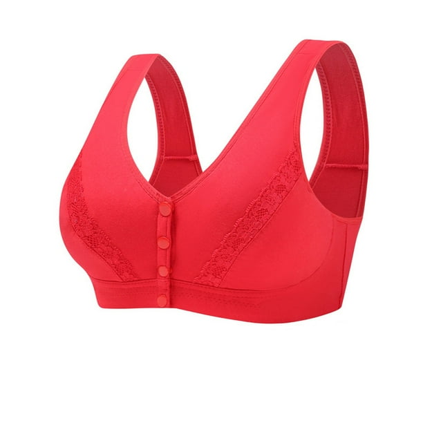 DORKASM Front Closure Bras Plus Size Underwire Padded Comfort Push Up Bra Front Closure Wide