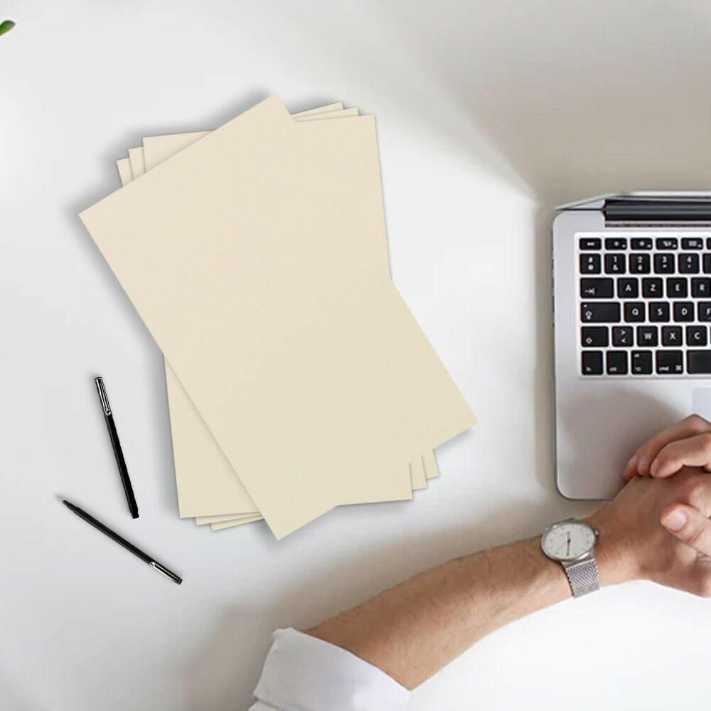JAM Paper Vellum Bristol Cardstock, 11 x 17, 50/Pack, 110lb Ivory
