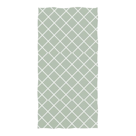 Oversized Beach Towel Extra Large Absorbent Microfiber Bath Towels Soft Quick Drying Green Block 74"x37"