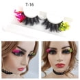 thumbnail image 3 of Xiao Hua Pestañas postizas de visón esponjosas con lentejuelas y purpurina, ideales para cosplay, fiestas de Año Nuevo, maquillaje de escenario (estilo brillante, T-16), 3 of 3
