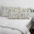 thumbnail image 4 of Spring Flowers Pillow Covers King, Farmhouse Sage Green Pastoral Floral Leaf Soft Brushed Microfiber Breathable Throw Pillow Covers, Pillowcase with Zipper for Couch Sofa Bedroom Living Room 20"x36", 4 of 9