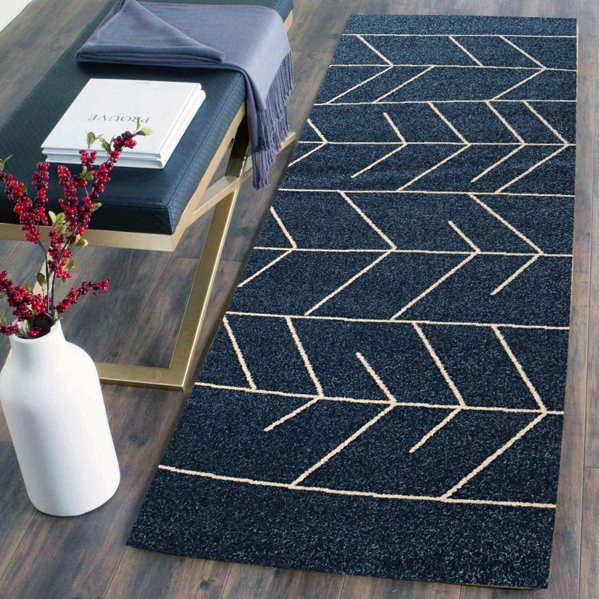 Area Rugs for Living room Area Rugs Clearance 2x5 Runner Rug, Blue Area