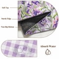 thumbnail image 2 of Spring Lavender Floral Round Rug 8ft Washable Circle Rugs Non Slip Flowers Butterfly Purple Plaid Large Area Rug Indoor Floor Carpet for Bedroom Kitchen Living Room Home Office Dining Room Nursery, 2 of 7