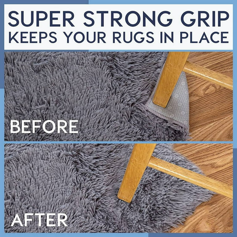 Non Slip Rug Pad - Rug Corner Pads - No Damage Carpet Tape - 16 Pack