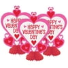 Mini Heart Happy Valentine's Day Decorations, 3 count