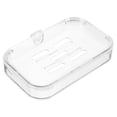thumbnail image 5 of WHAMVOX Transparent Plastic Soap Draining Dish for Bathroom and Kitchen Storage DualLayer Design 1pc, 5 of 8