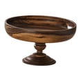 thumbnail image 3 of Cesta de frutas de madera, cuenco decorativo con pedestal, organizador, plato de exhibición con base 23 cm x 13 cm, 3 of 7