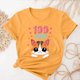 thumbnail image 4 of Camisetas de Cuello de Tripulación de Manga Corta para Mujeres Carta Impresa Camiseta 95% Poliéster 5% Spandex, Manga Corta Cuello Redondo Top Casual para Diario, 4 of 5