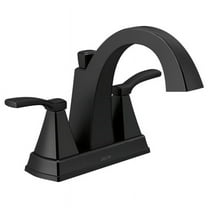 Delta 25768LF-BL Flynn Black Centerset Bathroom Faucet 4in Two-Handle Faucet Matte Black