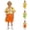 00-Orange156, variant on Boys School Performance Outfits Summer Short Sleeve Shirt and Shorts Set, Sizes 3-16