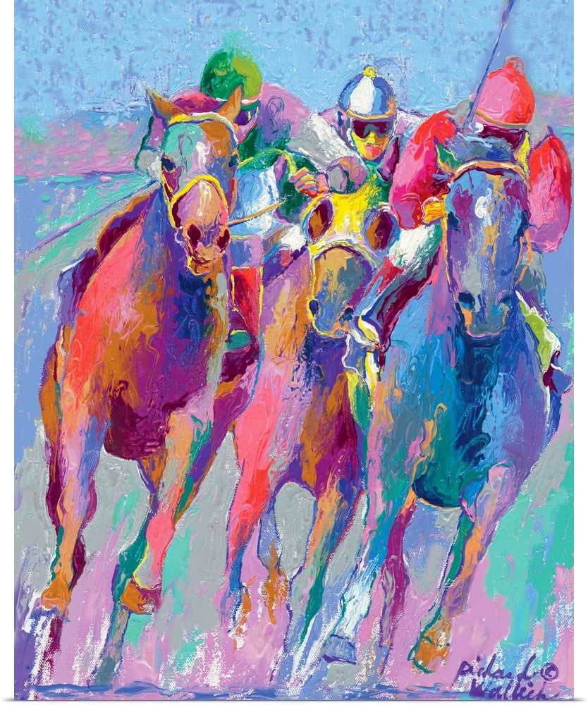 Great BIG Canvas "Horse Race II" Art Print 16x20