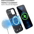 thumbnail image 5 of WANNGWE Magnetic Case Compatible with MagSafe Designed for iPhone 12 Pro Max Case , Full Body Rugged Heavy Duty [Military Grade Protection] Protective Cover for iPhone 12 Pro Max. (Black) DZ97-7093, 5 of 5