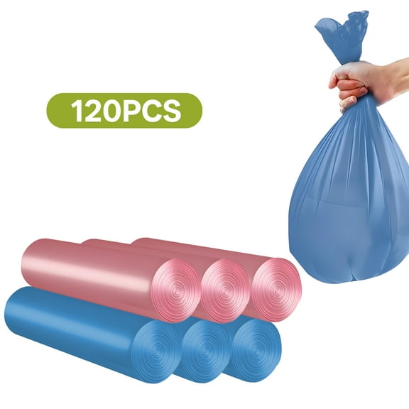 CCOCC 120Pcs Small Garbage Bags,2.6Galloncompact & Lightweight Compostable Trash Bags,Car Garbage Bags Bathroom Trash Bags,style5