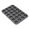 thumbnail image 3 of Moule à Muffins en Acier au Carbone Antiadhésif de 24 Tasses - Plateau de Cuisson Rond avec Distribution Uniforme de la Chaleur, Résistant à la Chaleur jusqu'à 450°F, Idéal pour Cupcakes, Crêpes et Desserts Maison, Empilable pour Gain de Place, 3 of 7
