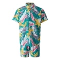 thumbnail image 2 of S-5XL Mens Hawaiian Shirt Sets Printed Button Down Short Sleeve Shirt + Shorts Summer Vacation Beachwear, 2 of 6