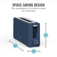 thumbnail image 3 of Martha Stewart Long Slot 2 Slice Toaster, Indigo Blue, 3 of 6
