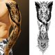 thumbnail image 2 of 1 hoja de brazo completo tatuajes falsos temporales pegatina brazo grande yeacher  Etiqueta engomada del tatuaje, 2 of 6
