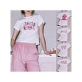 thumbnail image 2 of Yunliwuli Women T-shirt, Crew Neck Short Sleeve Boots Print Loose Summer Tops Streetwear for Casual Daily, 2 of 6