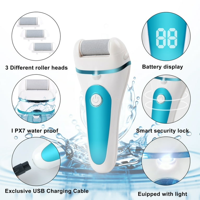 Powerful Electric Foot Callus Removers – Rechargeable Electronic Foot File  Removes Dry, Dead, Cracked, Hard Skin & Calluses – Best Foot Spa Pedicure