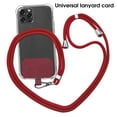 thumbnail image 3 of Anvazise Phone Lanyard Card Universal Adjustable Detachable Mobile Phone Lanyard Card Gasket Replacement for Outdoor Wine Red One Size, 3 of 13