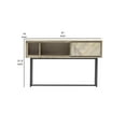 thumbnail image 5 of Rexi 51 Inch Sideboard Console Table, Drawer, Open Shelf, Natural Brown - Saltoro Sherpi, 5 of 6
