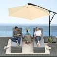 thumbnail image 5 of COBANA Outdoor Patio Umbrella, 10ft Offset Hanging Patio Umbrella with Aluminum Stand, Outdoor Cantilever Umbrella with 360° Rotation, Crank and Tilt System, Beige, 5 of 8