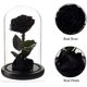 thumbnail image 2 of Rosa real preservada Rosa eterna en cúpula de cristal Regalo para ella Acción de gracias Navidad Día de San Valentín Cumpleaños Día de la madre (negro) huangjie unisex, 2 of 2