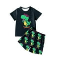 thumbnail image 1 of MIASHUI Tenues & Ensembles pour Garçons Imprimé Dinosaure Manches Courtes Col Rond Haut et Shorts pour Tenue Décontractée Âges 4-12 pour Activités Quotidiennes & Extérieures, 1 of 3