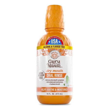 GuruNanda Dry Mouth Mouthwash Oral Rinse - Soothing Moisture and Relief - 16 fl oz